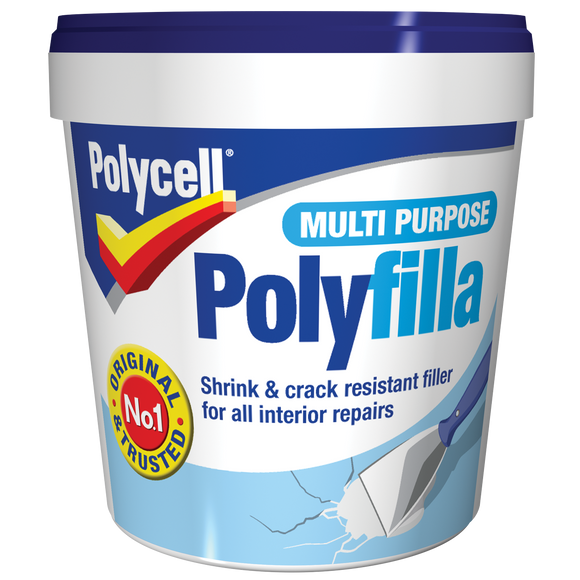 Polycell - 萬用裂縫寶 1公斤 (英國進口; 室內及室外兩用; 填補10mm以上裂縫)